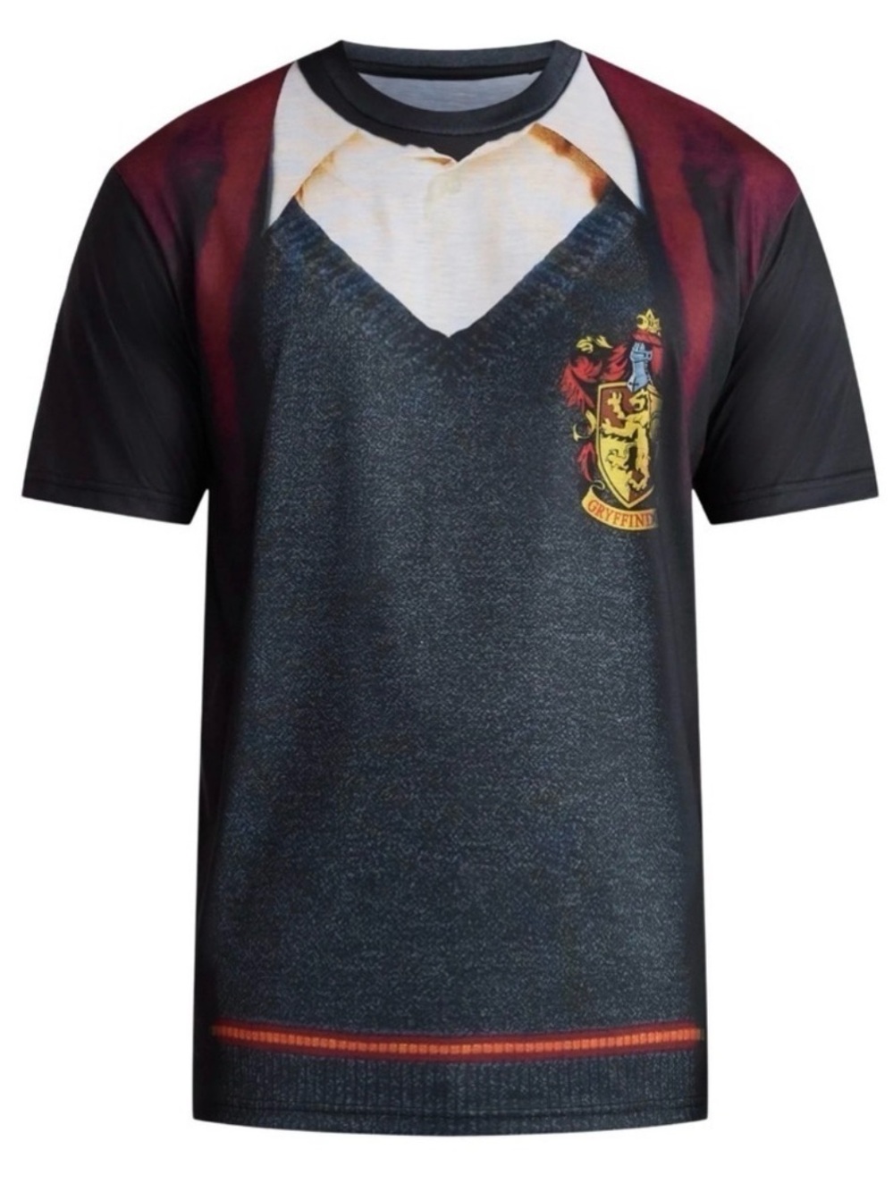 Warner Bros. Gryffindor Graphic Tee with Maroon & Yellow Scarf